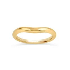 Dinny Hall 18K Gold Tapering Curve Two Wedding Band
