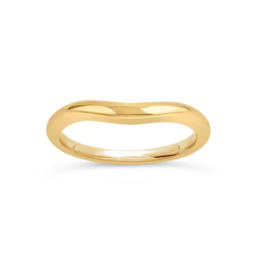 Dinny Hall 18K Gold Tapering Curve Two Wedding Band