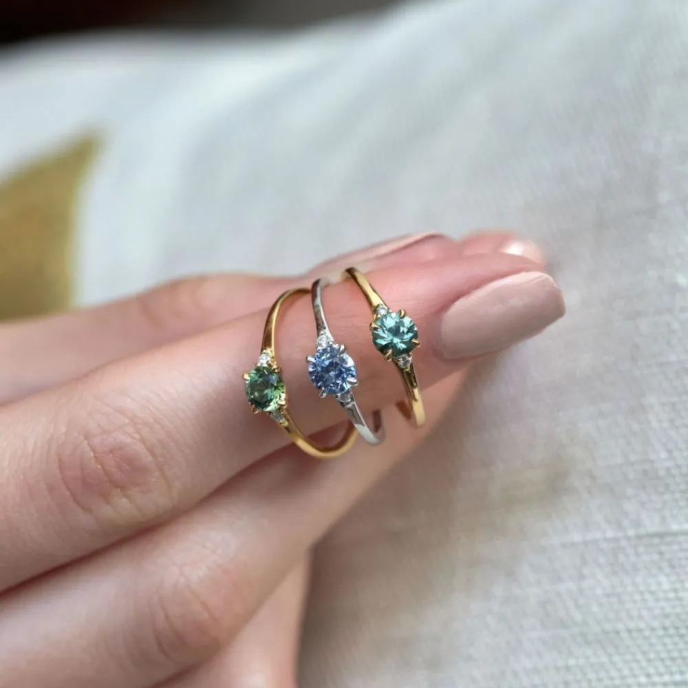 Dinny Hall Kassia 18K Fine Blue Sapphire & Diamond Ring
