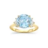 Dinny Hall Krista 18K Fine Aquamarine And Brilliant Cut Diamond Ring