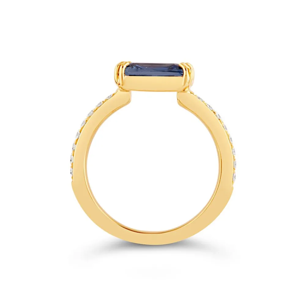 Dinny Hall Laura 18K Fine Twilight Blue Sapphire & Diamond Ring