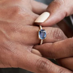 Dinny Hall Laura 18K Fine Twilight Blue Sapphire & Diamond Ring