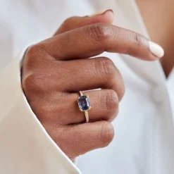 Dinny Hall Laura 18K Fine Twilight Blue Sapphire & Diamond Ring