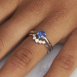 Dinny Hall Lily 18K Fine Blue Sapphire Solitaire Ring