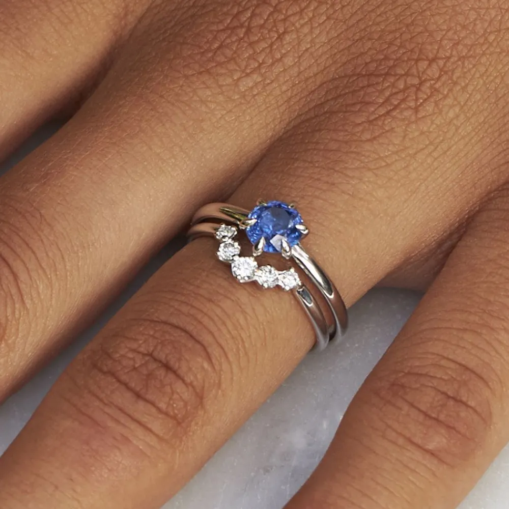 Dinny Hall Lily 18K Fine Blue Sapphire Solitaire Ring