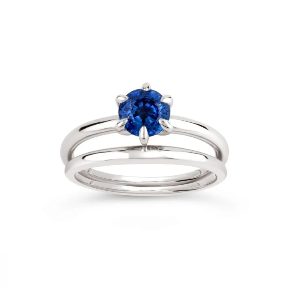 Dinny Hall Lily 18K Fine Blue Sapphire Solitaire Ring