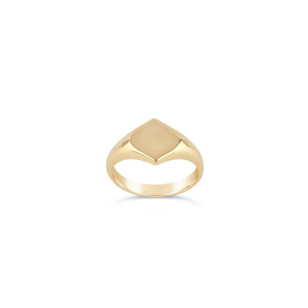 Dinny Hall Lotus Solid Gold Signet Pinky Ring