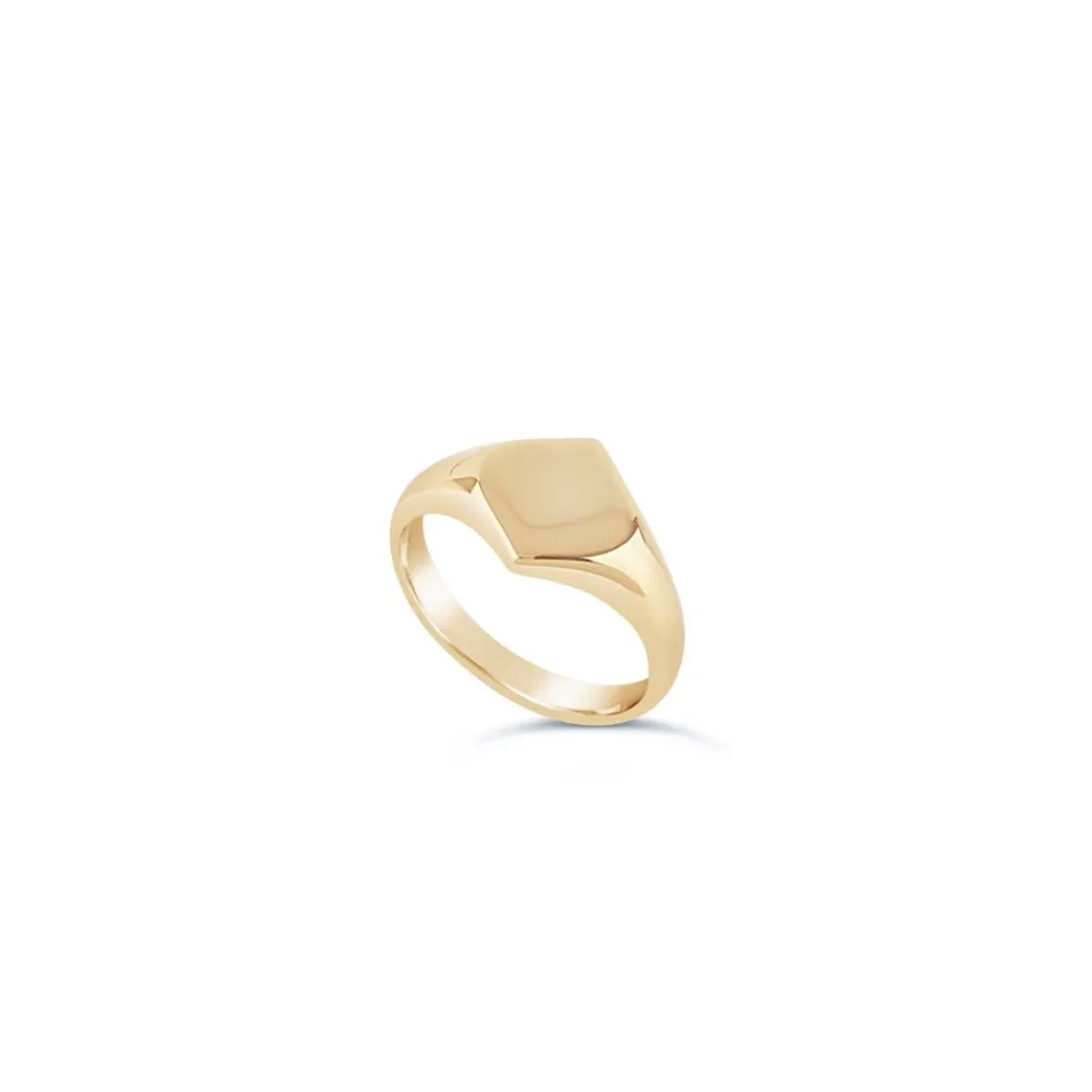 Dinny Hall Lotus Solid Gold Signet Pinky Ring