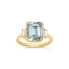 Dinny Hall Mae West 18K Fine Aquamarine & Diamond Ring