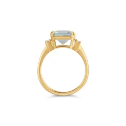 Dinny Hall Mae West 18K Fine Aquamarine & Diamond Ring