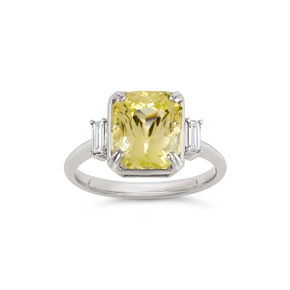 Dinny Hall Mae West 18K Fine Lemon Yellow Sapphire & Diamond Ring