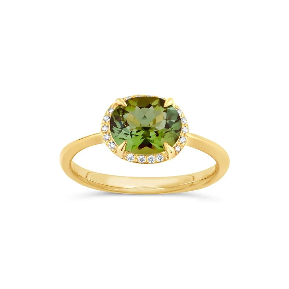 Dinny Hall Mia 18K Fine Green Tourmaline & Diamond Ring