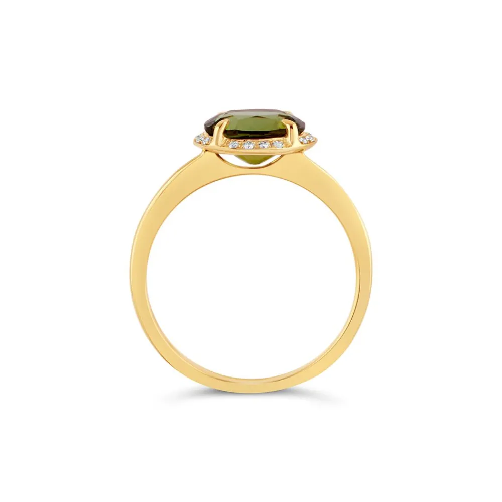 Dinny Hall Mia 18K Fine Green Tourmaline & Diamond Ring