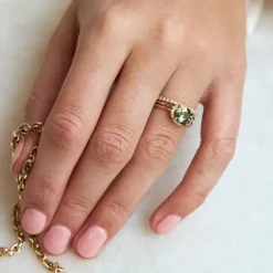 Dinny Hall Mia 18K Fine Green Tourmaline & Diamond Ring