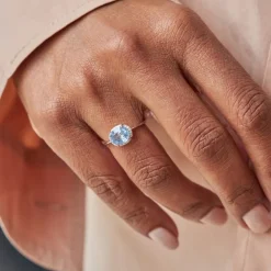 Dinny Hall Mia 18K Fine Ice Blue Sapphire & Diamond Ring