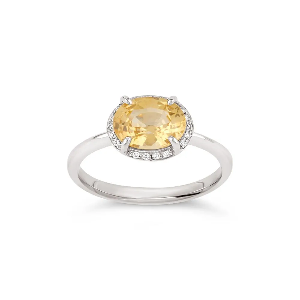 Dinny Hall Mia 18K Fine Lemon Yellow Sapphire & Diamond Ring