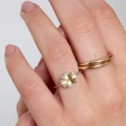 Dinny Hall Mia 18K Fine Lemon Yellow Sapphire & Diamond Ring