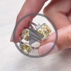 Dinny Hall Mia 18K Fine Lemon Yellow Sapphire & Diamond Ring