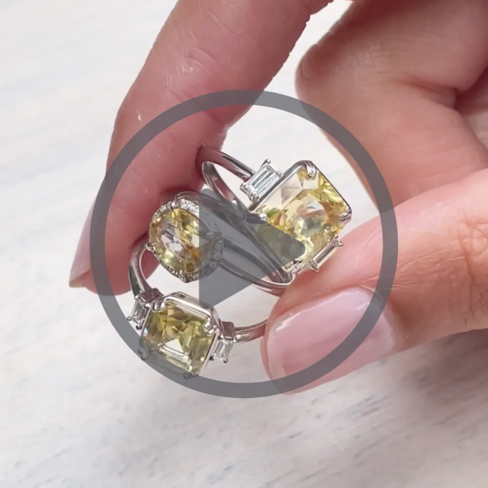 Dinny Hall Mia 18K Fine Lemon Yellow Sapphire & Diamond Ring