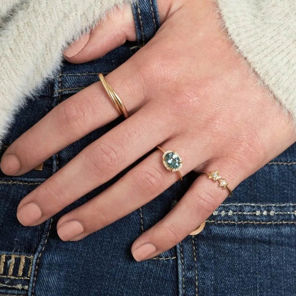 Dinny Hall Mia 18K Fine Ocean Blue Sapphire & Brilliant Ring