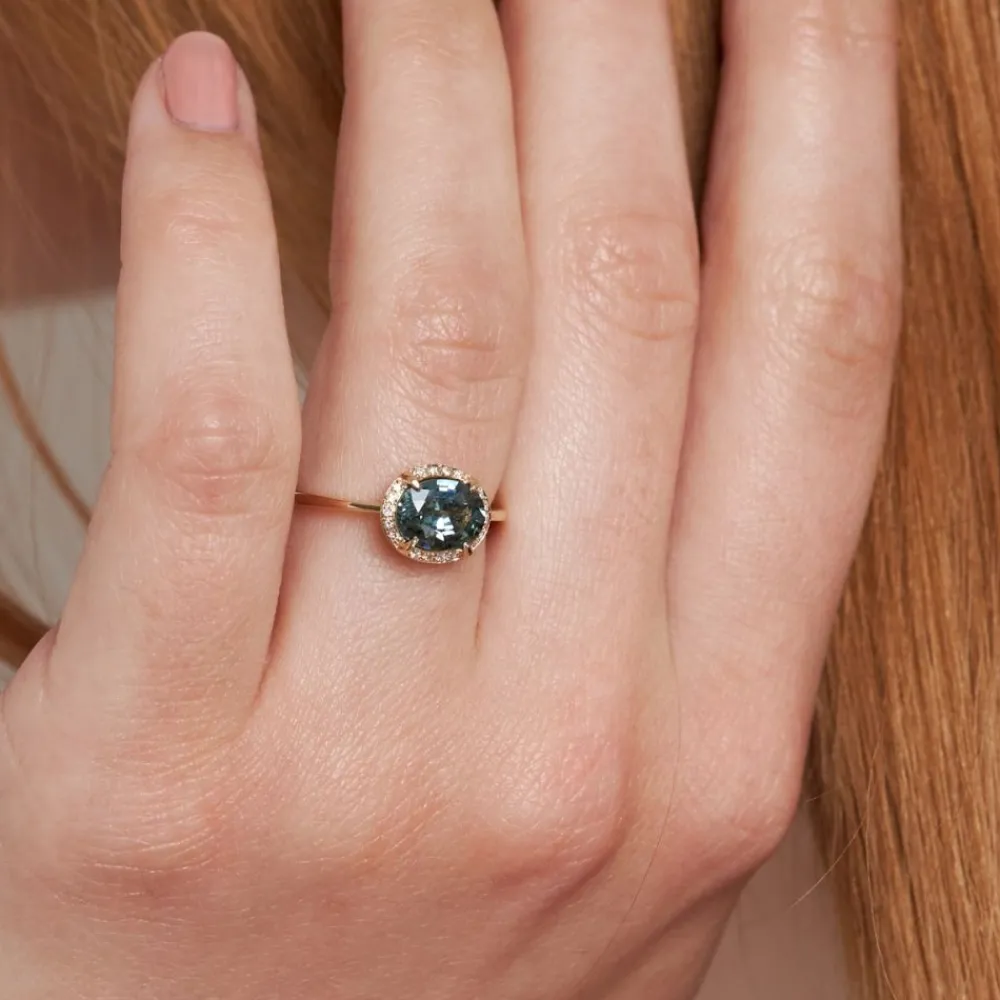 Dinny Hall Mia 18K Fine Ocean Blue Sapphire & Brilliant Ring