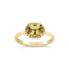 Dinny Hall Mia 18K Fine Olive Green Sapphire & Brilliant Cut Diamond Ring