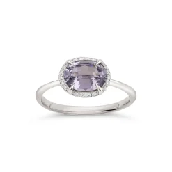 Dinny Hall Mia 18K Fine Pale Mauve Sapphire & Diamond Ring