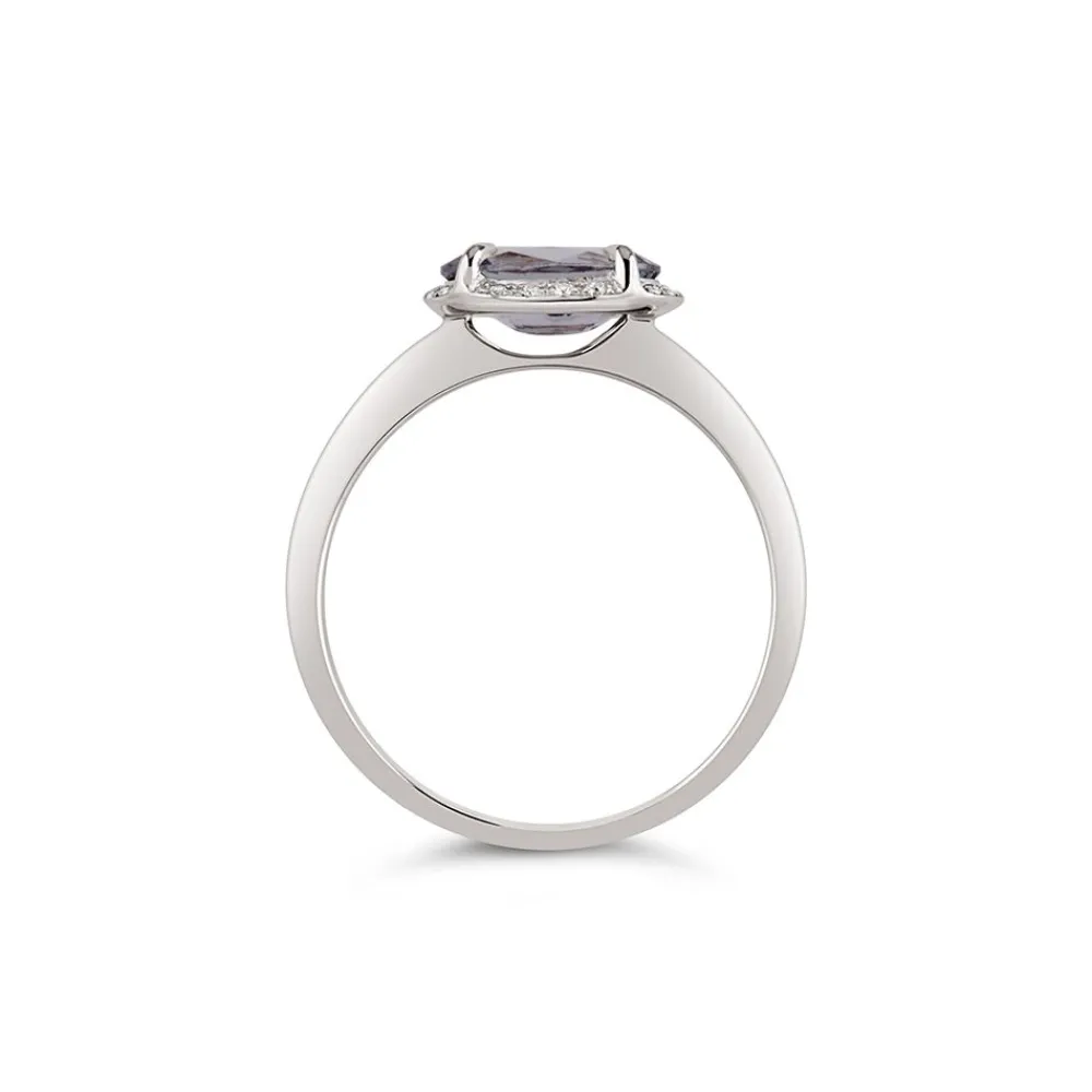 Dinny Hall Mia 18K Fine Pale Mauve Sapphire & Diamond Ring
