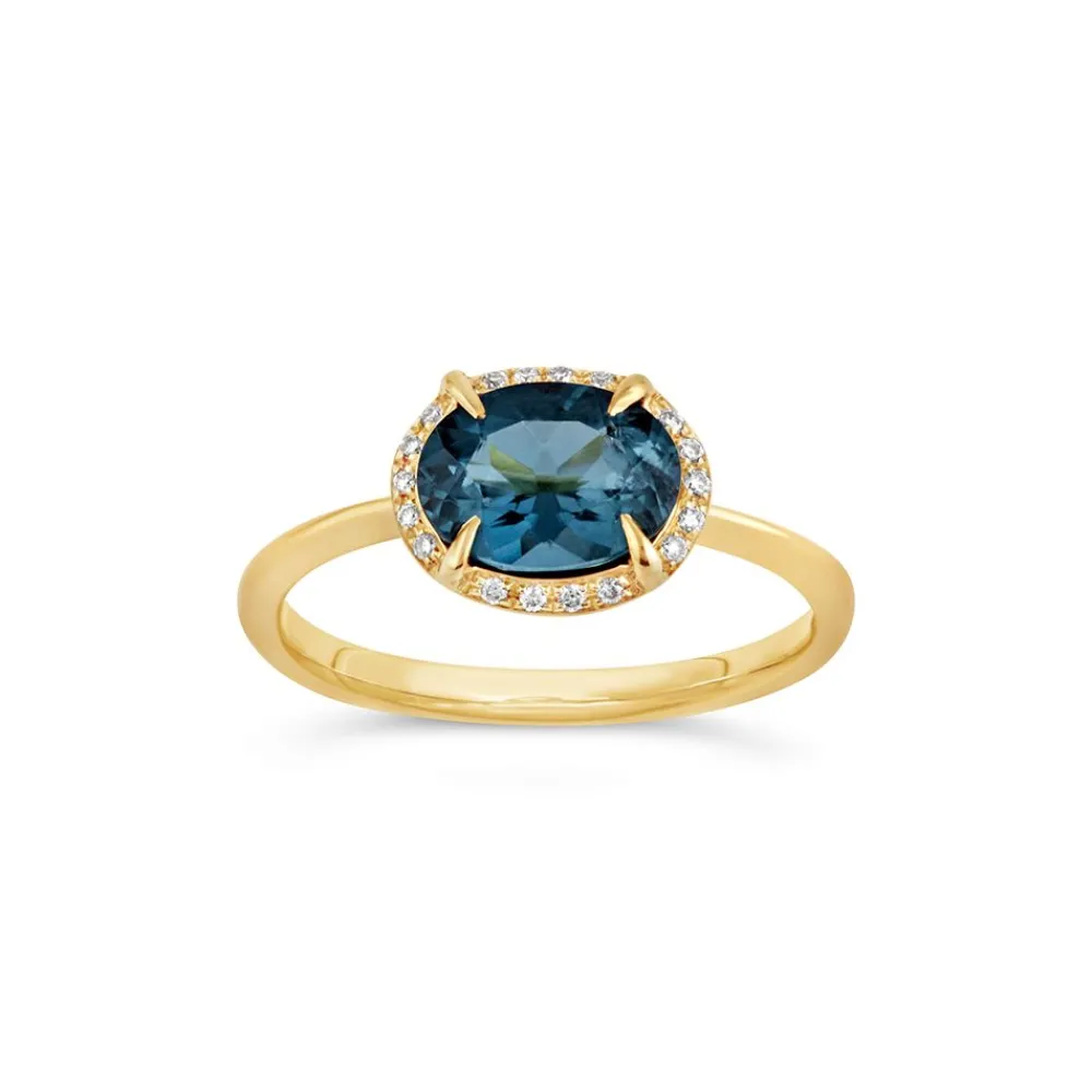 Dinny Hall Mia 18K Fine Vivid Teal Tourmaline & Diamond Ring