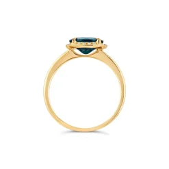 Dinny Hall Mia 18K Fine Vivid Teal Tourmaline & Diamond Ring