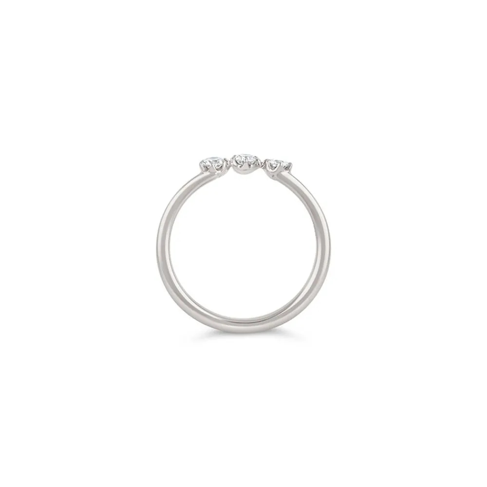 Dinny Hall Mini Curve Recycled Gold Diamond Pinky Ring