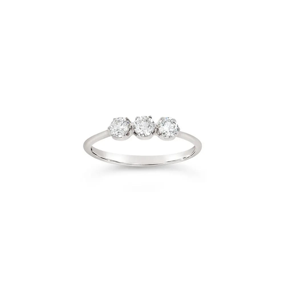 Dinny Hall Mini Ellie Trio Recycled Gold Diamond Pinky Ring