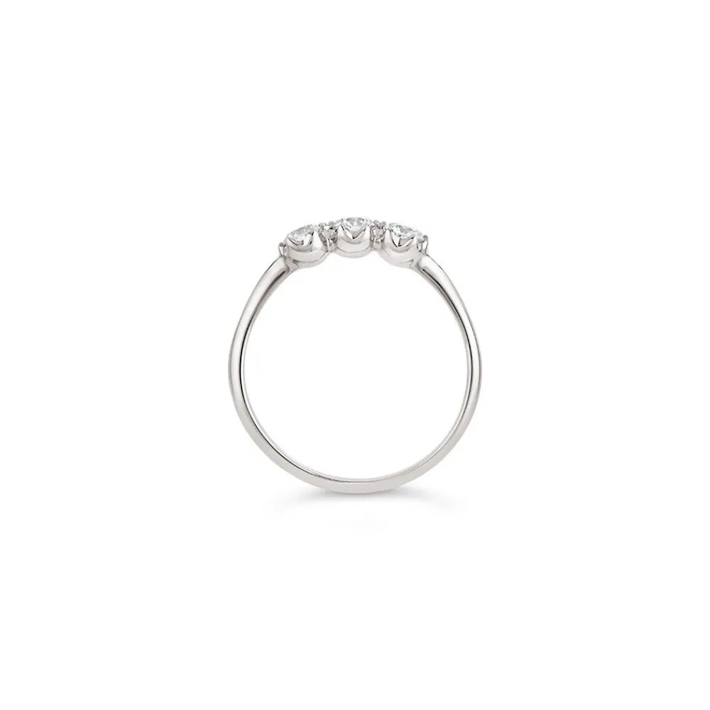 Dinny Hall Mini Ellie Trio Recycled Gold Diamond Pinky Ring