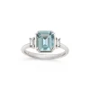 Dinny Hall Mini Mae West 18K Fine Aquamarine & Diamond Ring