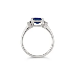 Dinny Hall Mini Mae West 18K Fine Deep Velvet Blue Sapphire & Diamond Ring