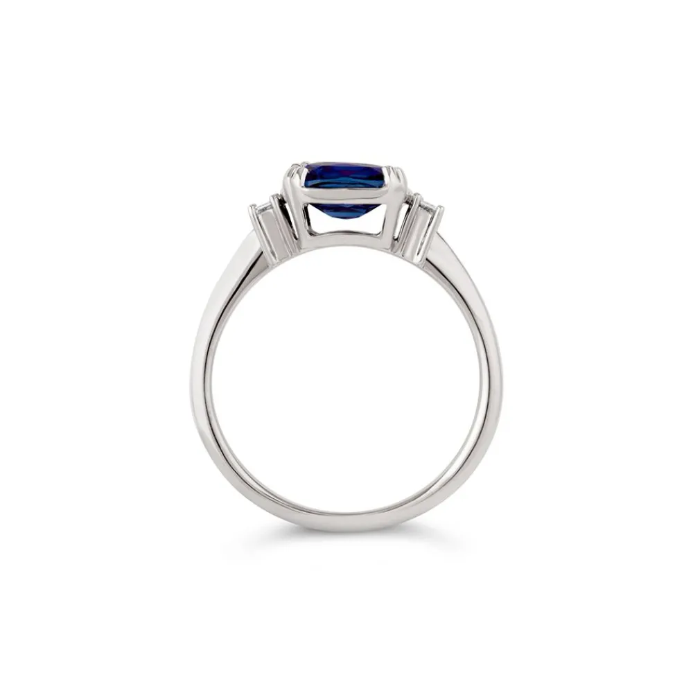 Dinny Hall Mini Mae West 18K Fine Deep Velvet Blue Sapphire & Diamond Ring