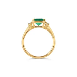 Dinny Hall Mini Mae West 18K Fine Emerald & Diamond Ring