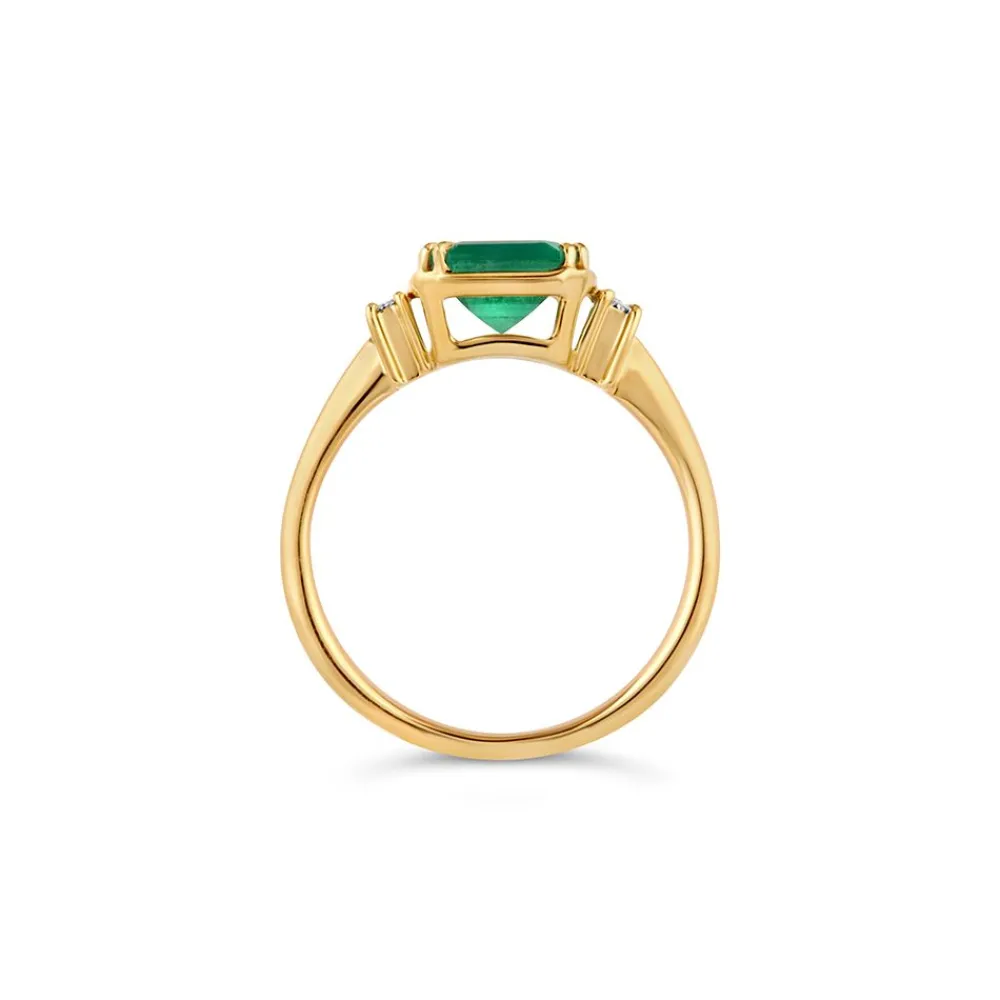 Dinny Hall Mini Mae West 18K Fine Emerald & Diamond Ring