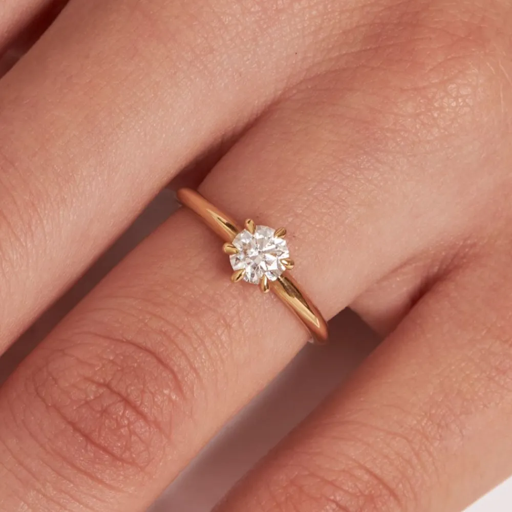 Dinny Hall Miss Lily 18K Fine Diamond Solitaire Ring