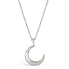 Dinny Hall Moon Charm Pendant With Inlaid Mother Of Pearl