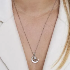 Dinny Hall My World Small Orb Locket & Moon Charm Pendant