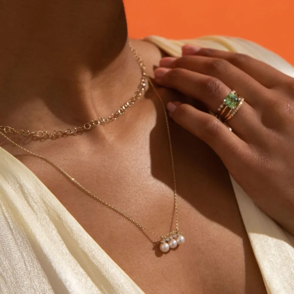 Dinny Hall Planished Solid Gold Necklace