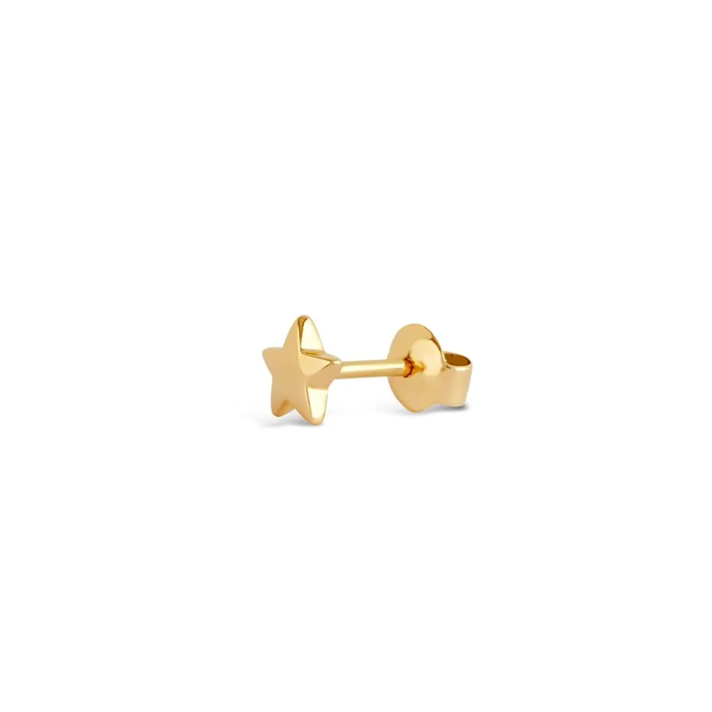 Dinny Hall Recycled Single Gold Tiny Star Stud