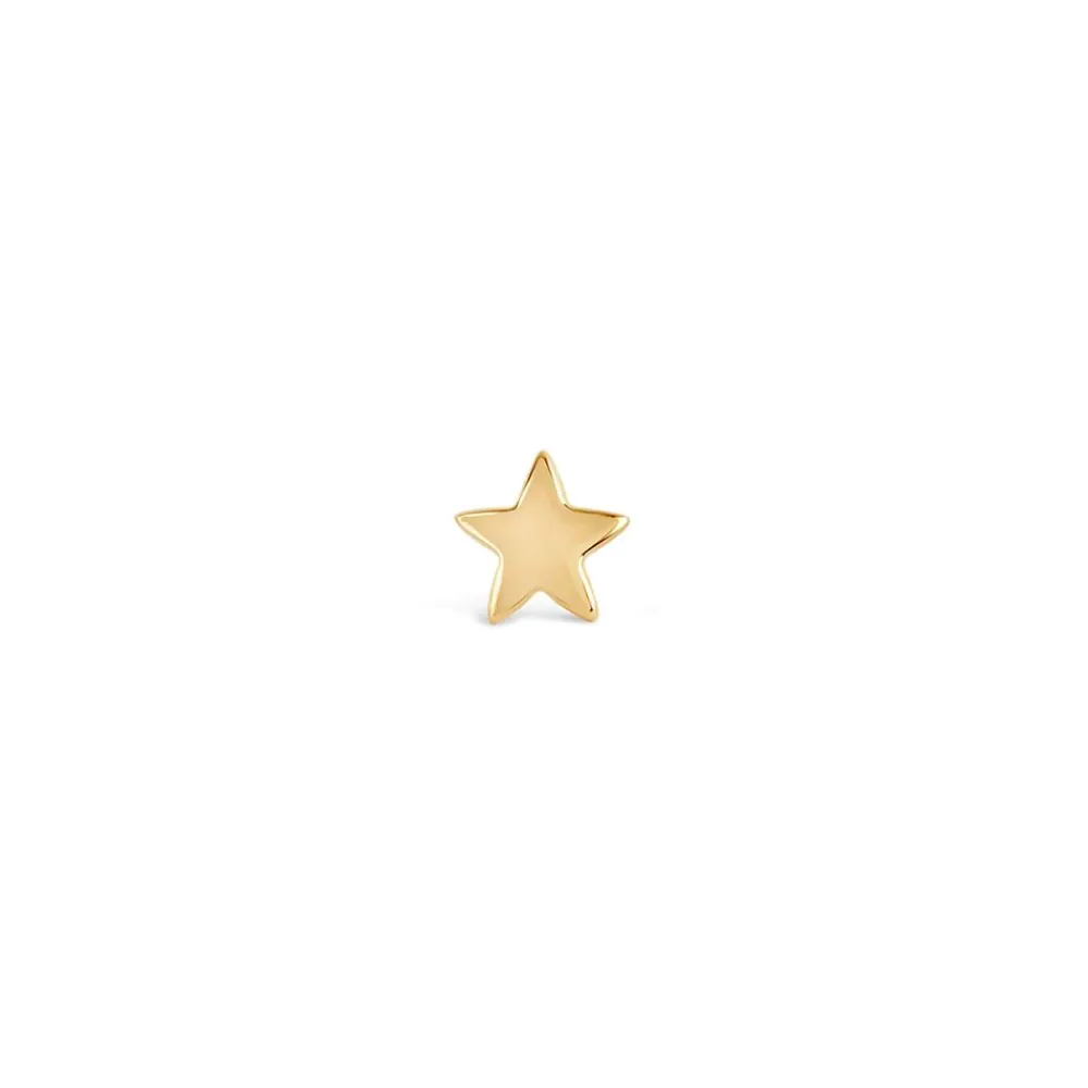 Dinny Hall Recycled Single Gold Tiny Star Stud