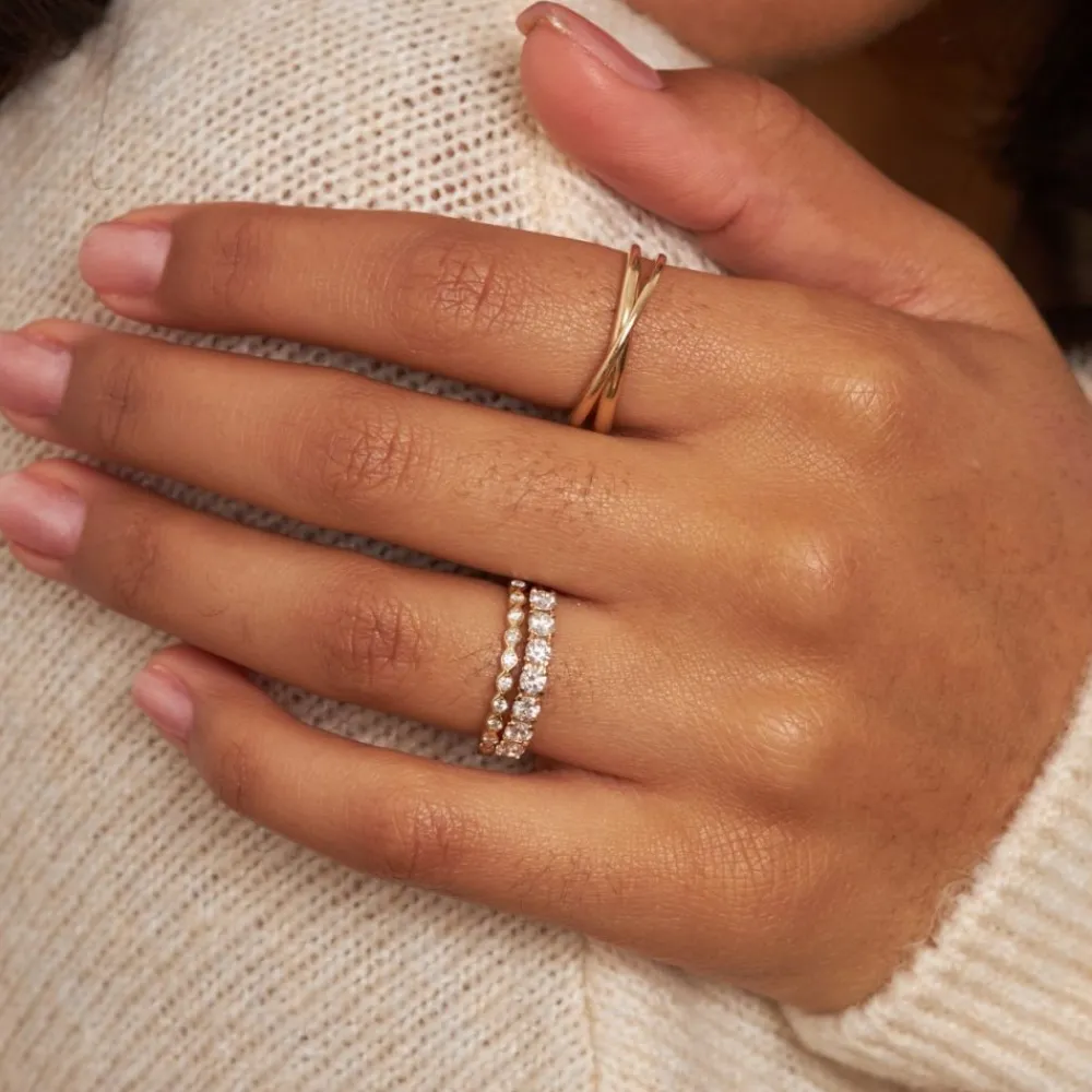 Dinny Hall Rosemary 14K Fine Diamond Set Half Eternity Ring
