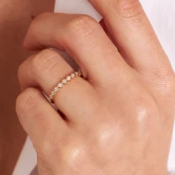 Dinny Hall Rosemary 14K Fine Diamond Set Half Eternity Ring