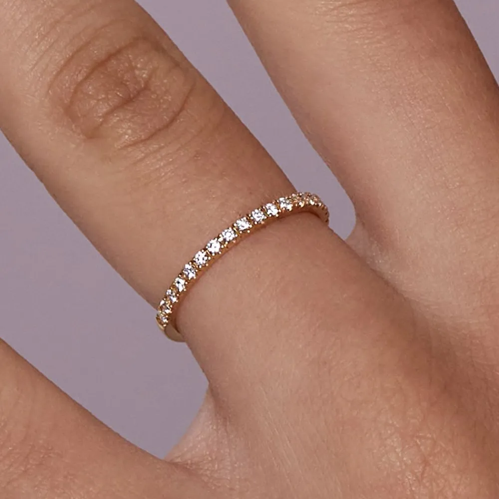 Dinny Hall Rosie 18K Fine Diamond Half Eternity Ring