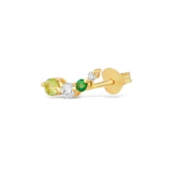 Dinny Hall Shuga Created Diamond & Gemstone Single Tapering Crawler Stud