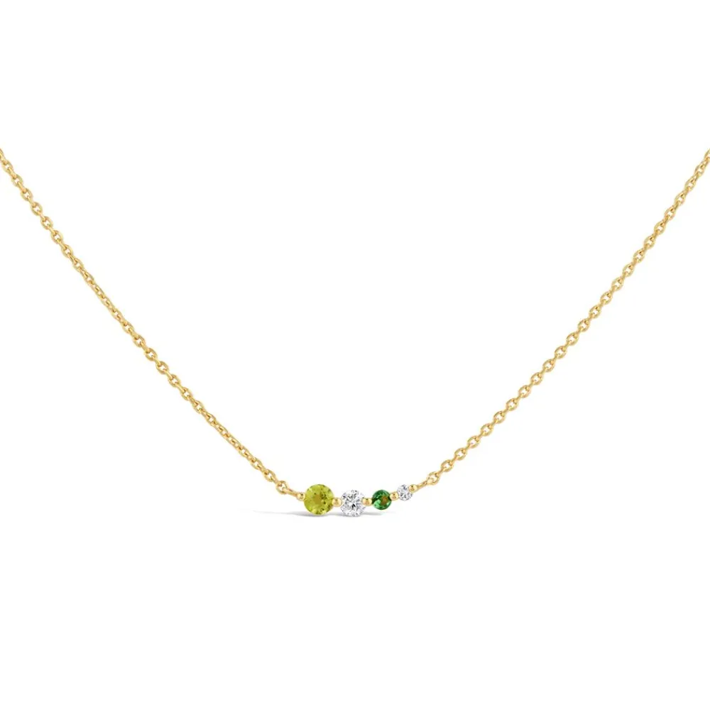 Dinny Hall Shuga Gemstone & Created Diamond Tapering Scoop Necklace