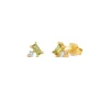 Dinny Hall Shuga Gemstone Baguette & Created Diamond Studs